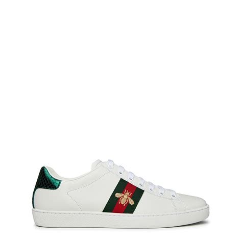 gucci bee trainers womens white|Gucci ace trainers women's.